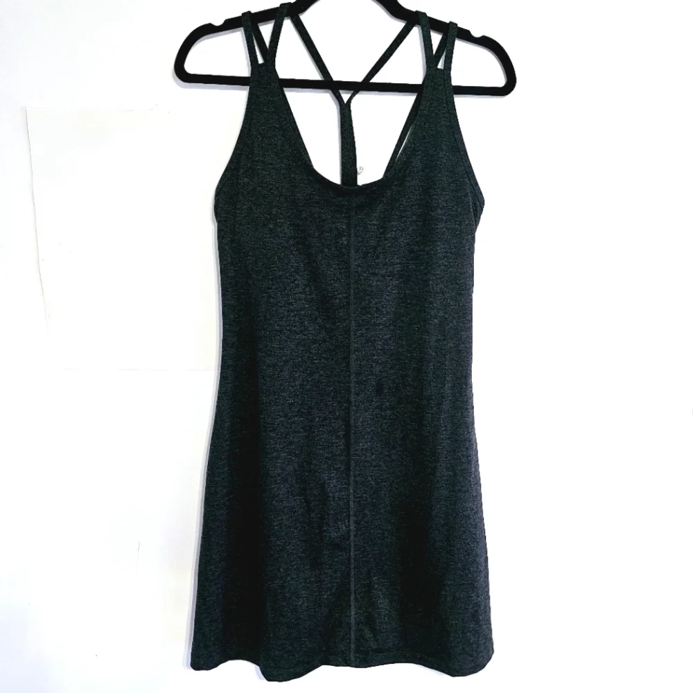 Patagonia Heather Lattice Back Grey Sleeveless Sport Mini Dress Women's Size S